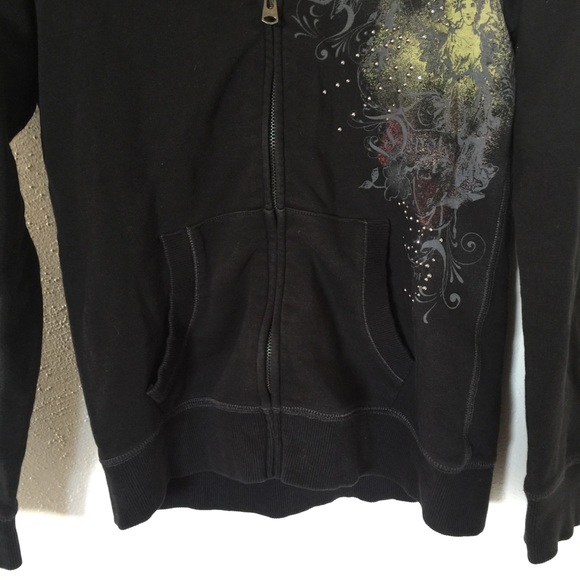 🌵 ESPRIT black hooded graphic sweatshirt hoodie - Picture 4 of 5